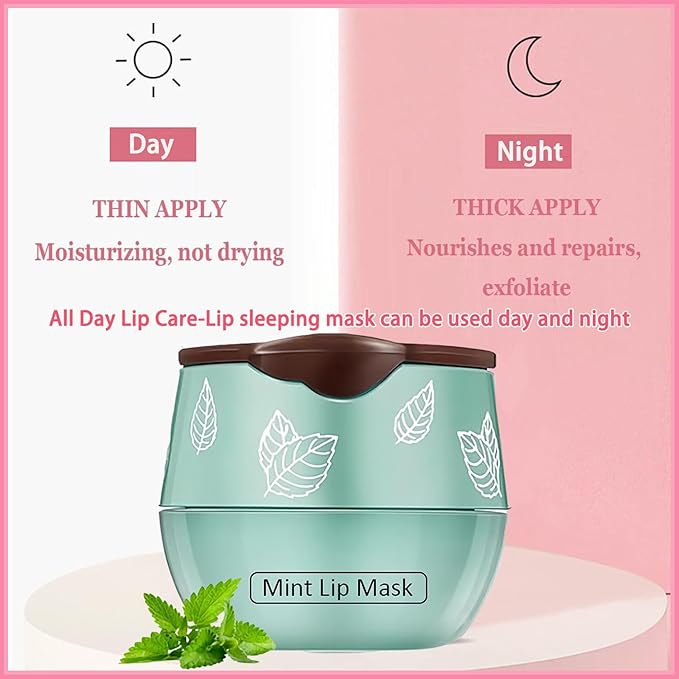 4 PCS Bee Lip Balm Lip Mask Honey Pot, Coconut Honey Peach Mint Moisturizing Sleeping Lip Mask Overnight with Sticks, Lip Balm Exfoliating Prevention Dry and Crack Lip Scrubs