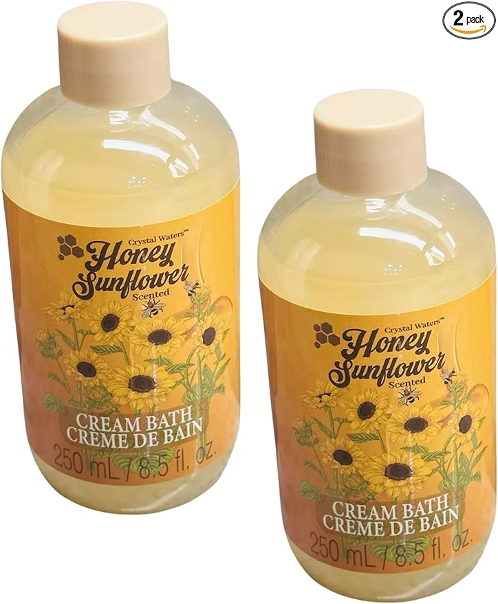 Crystal Waters Honey Sunflower Scented Cream Bath, 8.5 fl oz, Pack of 2
