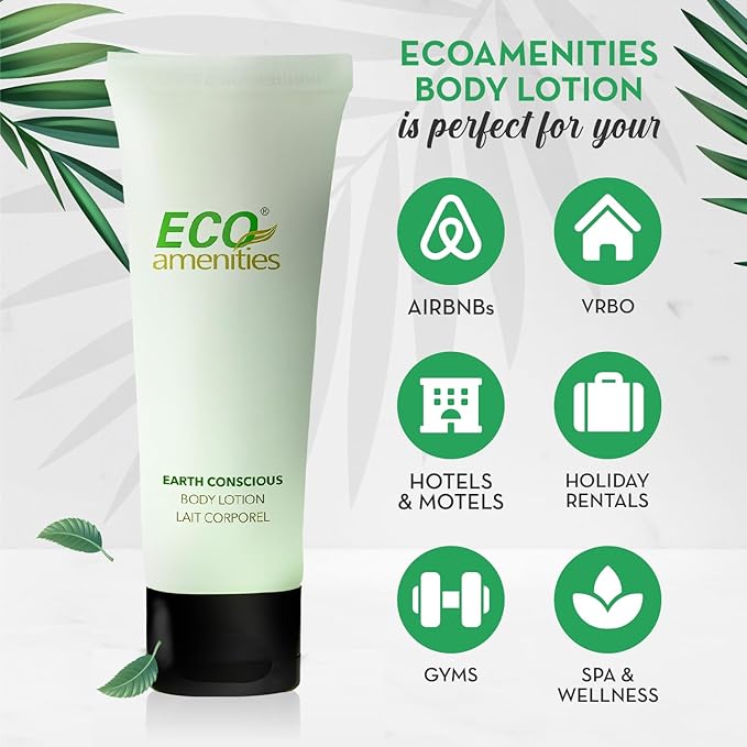 ECO AMENITIES Transparent Tube Flip Cap Individually Wrapped 30ml Body Lotion, 72 Tubes per Case by ECO Amenities