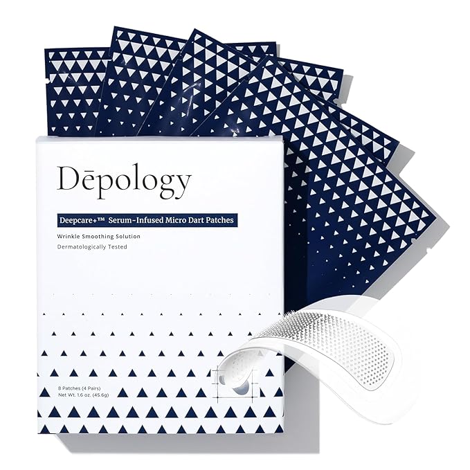 depology Deepcare+ Serum-Infused Micro Dart Patche | 12 Pairs Eye Mask | Under Eye Patches for Wrinkles | Hydrating Eye Mask with Peptides