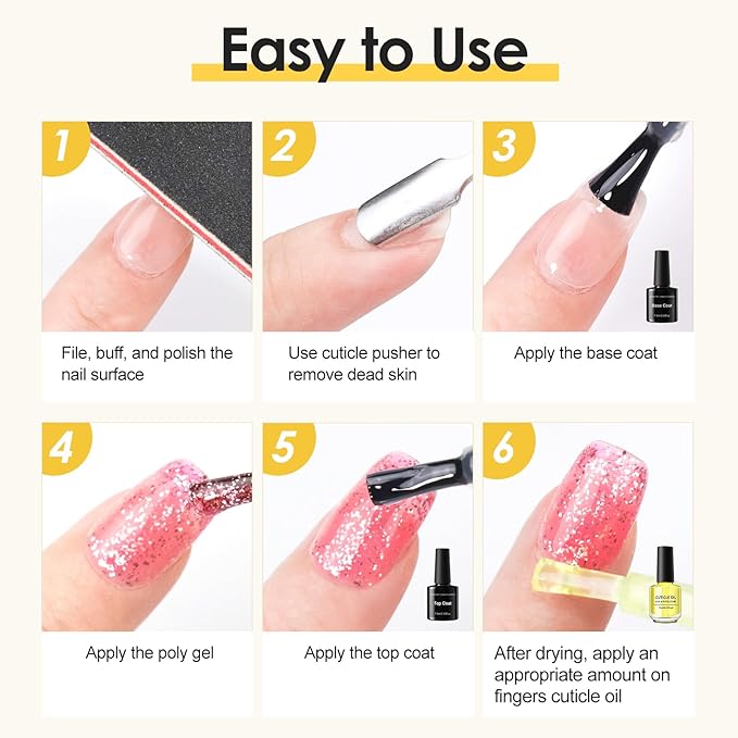 Cuticle Oil 2 Pcs 15ml with Gel Top Coat Base Coat 2 Pcs 7.5ml - Hydrating Moisturizing Nail Cuticle Oil for Nails Damage Dry Cuticle Long Lasting No Wipe Base Top Coat Gel