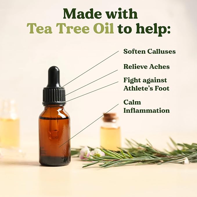 Footsie Soothing Tea Tree Oil Epsom Salt Soak - for Calluses, Aches & Pain, Athlete's Foot - Made in USA - Soothes Cracked Heels, Flaky Skin - 100% Organic, Pedicure Spa Salt - (Calluses & Cracks)