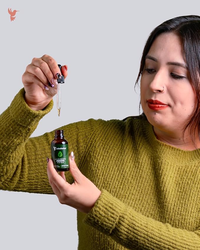 Organic NEEM Oil with Tea Tree Oil | Natural, Pure, Cold Pressed, Moisturizing, Healing, Oily Skin Oil | Non Oedogenic for All Skin Types, 30 ml