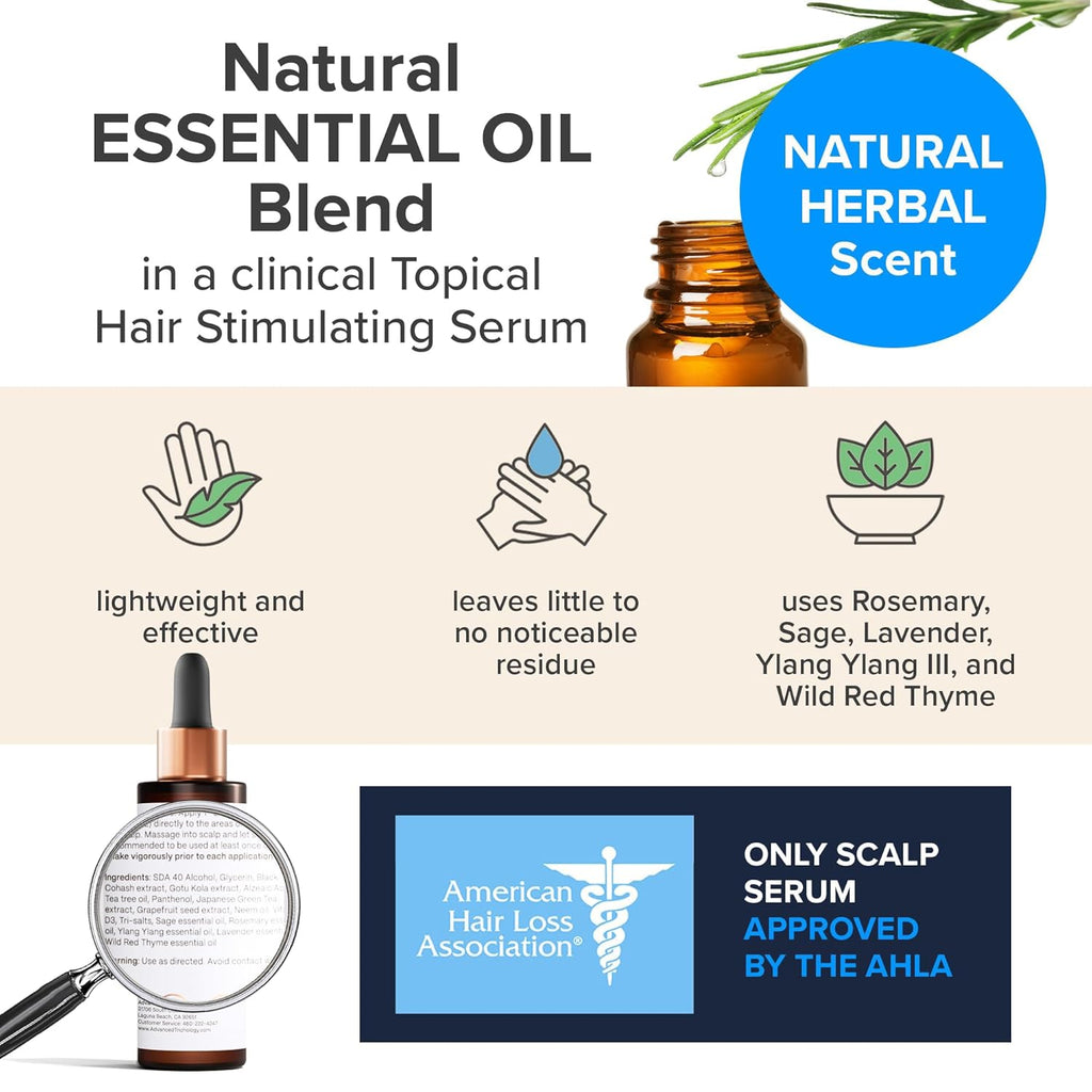 HairStem Follicle-boosting Triceutical Serum for Thicker Fuller Hair | Triple-Action, Multi-Zonal Topical Serum for Hormonal, Nutritional, and Inflammatory-Related Hair