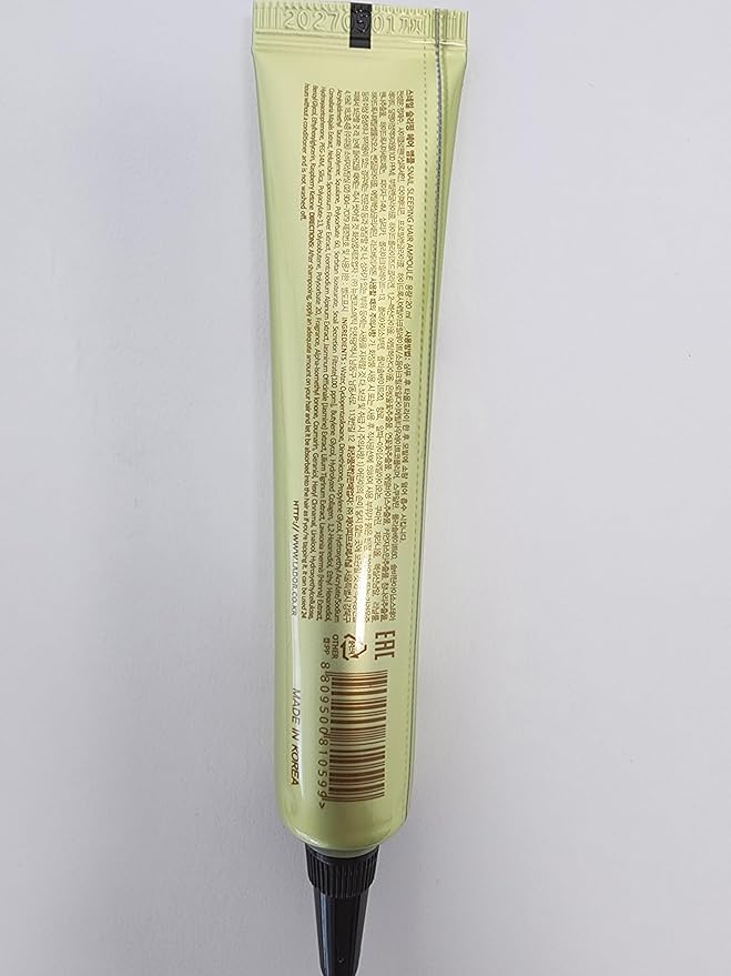 LA'DOR Snail Sleeping Hair Ampoule Serum - Intensive Overnight Leave-In Mask - Treatment for Frizzy Dry Damaged Thinning Hair Korean Haircare LADOR