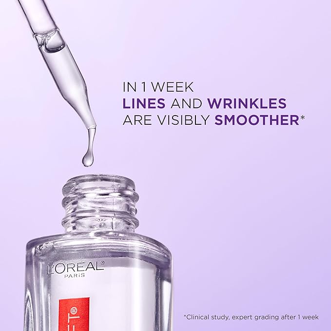 L'Oreal Paris Revitalift 1.5% Pure Hyaluronic Acid Face Serum, Hydrate & Reduce Wrinkles, Fragrance Free 1 oz