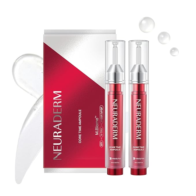 Core Time Ampoule, All-in-One Lifting Revitalizing Serum To Reduce Fine Lines Glowing Radiant Complexion (15ml/0.5 fl. oz x 2ea)