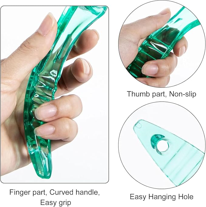 6 Pcs Foot Brush for Shower with Handle 2 in 1,Ooloveminso Large Foot Pumice Stone Brush Scrubber Foot File Calluses Remove Suitable for Horniness Foot Spa,Foot Care Smooth Skin (Green&Transparent)