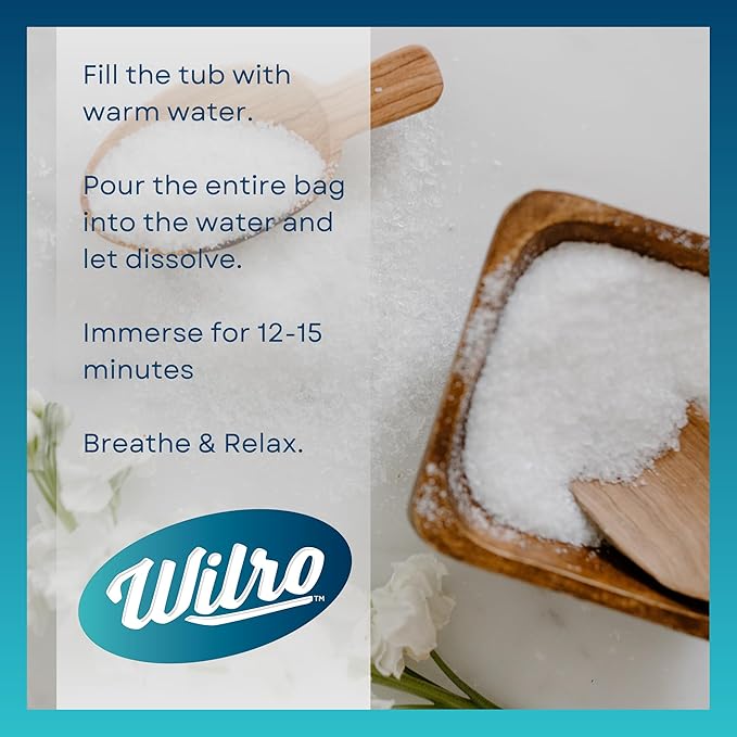 Wilro Soothing Aromatic Bath Salts, 3 Pack, Variety Sampler Pack