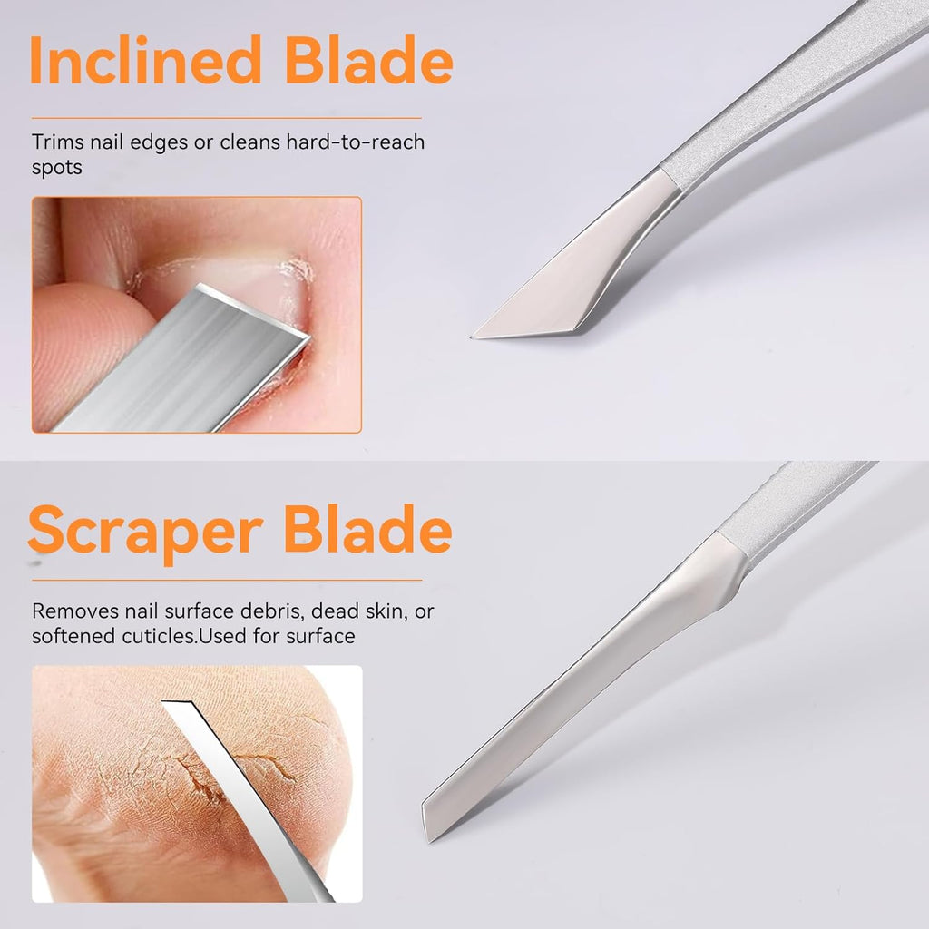 Famlife 7-Piece Professional Pedicure Kit with Toenail Scissors Cuticle Trimmer Nail File Pedicure Knife Blade,Stainless Steel Tools Ingrown Toenail Removal Kit for Nail Care