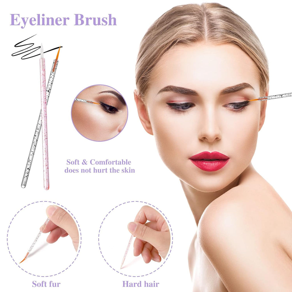 270 PCS Crystal Disposable Makeup Applicators Kit, Makeup Artist Must Haves Tools 100 Mascara Wands 100 Lipstick Applicators 70 Eyeliner Brushes with Organizer Box Christmas Gifts for Women