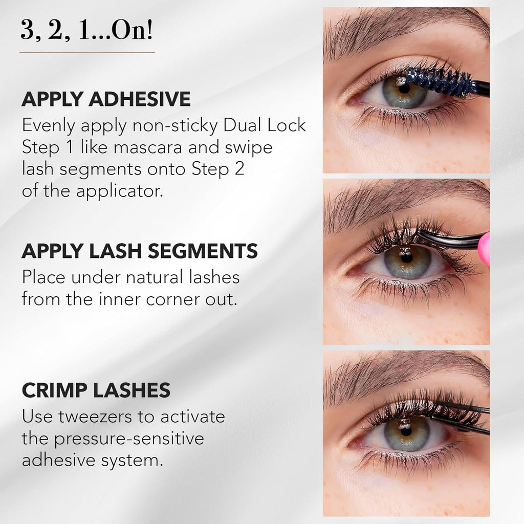 Pro Lash SoftWear Clean Girl Mini Lash Clusters Kit - Natural-Looking, Lightweight Lashes - 7-Day Cluster Eyelash Extensions Waterproof Lashes Clusters - Single Set - Original No. 35