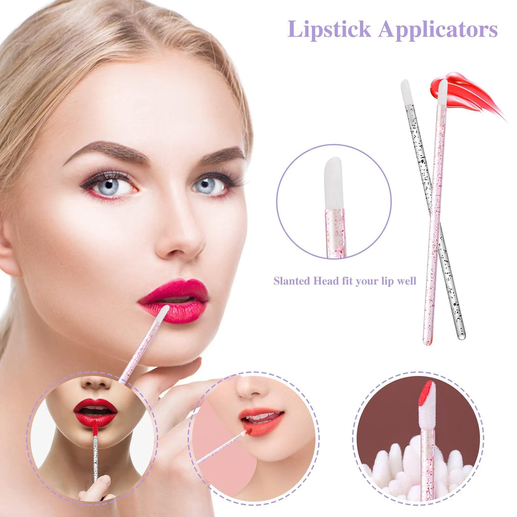 270 PCS Crystal Disposable Makeup Applicators Kit, Makeup Artist Must Haves Tools 100 Mascara Wands 100 Lipstick Applicators 70 Eyeliner Brushes with Organizer Box Christmas Gifts for Women