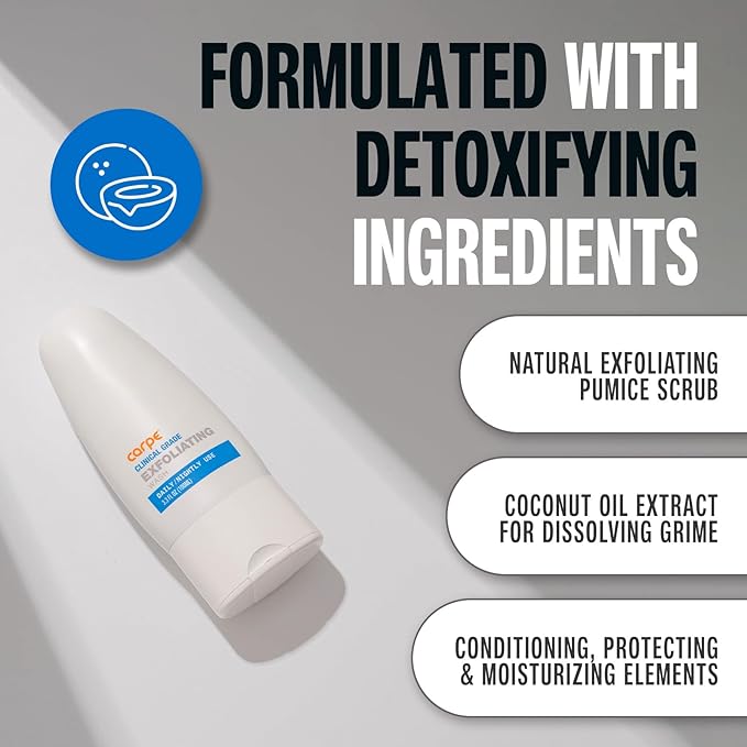 Carpe Exfoliating Underarm Scrub with Odor Protection, Underarm Exfoliator to Improve Deodorant Performance - Energizing Minty Fresh Smell - Armpit Scrub for Women and Men