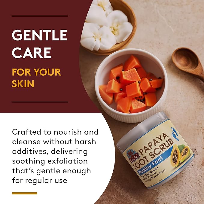 OKAY Papaya Foot Scrub 6oz / 177ml