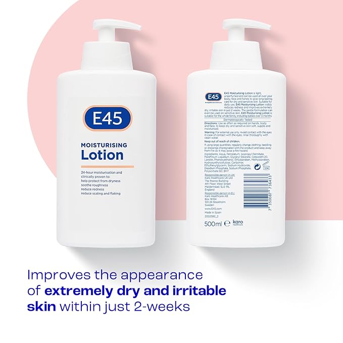 E45 Dermatological Moisturising Lotion, 500 ml