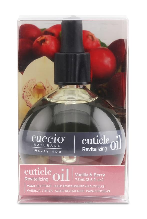 Cuccio Naturale Cuticle Oil - Vanilla & Berry Revitalizing Hydrator - Repair Skin & Nails - Paraben & Cruelty-Free - 2.5 Oz (Pack of 2)