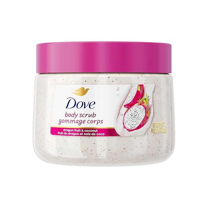 Dove Body Scrub Dragon Fruit & Coconut Cream For Silky Smooth Skin Body Scrub Exfoliates and Provides Lasting Nourishment 15 oz