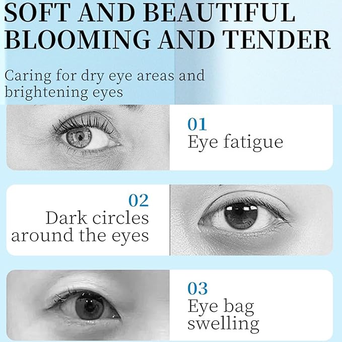 Under Eye Mask Patches, 30 Pairs Collagen Hydrating Moisturizing Smoothing Gel Pads for Puffy Eyes Bags,Dark Circles,Puffiness,Fine Lines,Wrinkles,Anti-Aging Blueberry