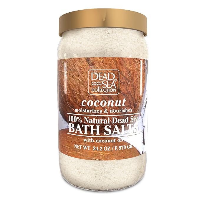 Dead Sea Collection Bath Salts Enriched- Lavender+ Himalayan +Coconut - Natural Salt for Bath -3pc X Large 34.2 OZ. - Nourishing Essential Body Care for Soothing and Relaxing Your Skin and Muscle