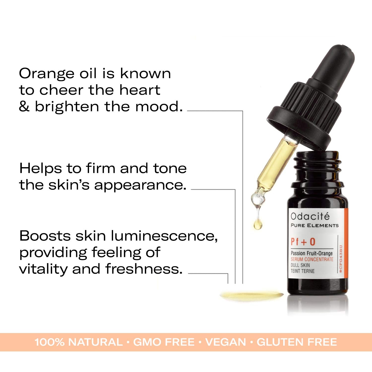 Odacité Hydrating Serum Concentrate with Passion Fruit & Orange - Face Serum Revitalizes & Illuminates the Appearance of Dull Skin for Radiance & Glow - Firms & Tones Skin - 0.17 fl. Oz.
