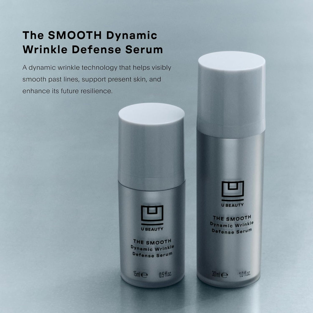 U Beauty The SMOOTH Dynamic Wrinkle Defense Serum - Multi-Peptide Complex, Copper Peptides, Retinol, Centella Exosomes, Vegan Silk Protein for Visible Wrinkle Reduction, Firming & Hydration, 15ml