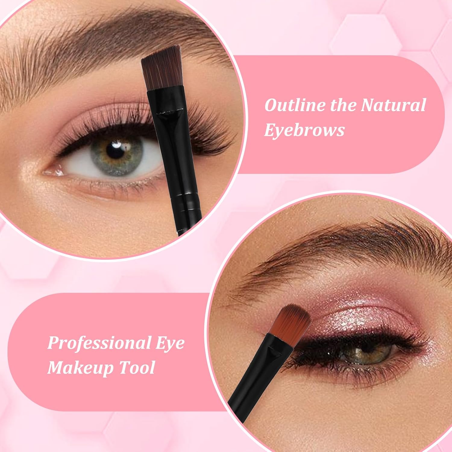 200 Pieces Disposable Eyebrow Brushes Makeup Brush Set, 50PCS Angled/Round Eyebrow Brushes 50PCS Double-End Eyeshadow, 100PCS Lip for Women Girls Salon Beauty Cosmetic Make up Tool