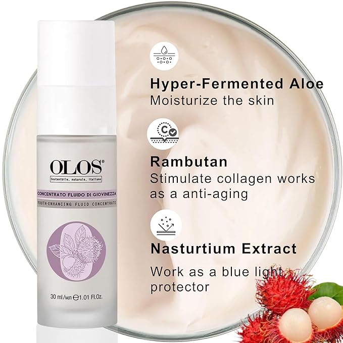 Youth-Enhancing Fluid Concentrate, 1.01 oz - Face Serum with Silky Texture - Serum for Supple Skin - Anti Aging with Vitamin E