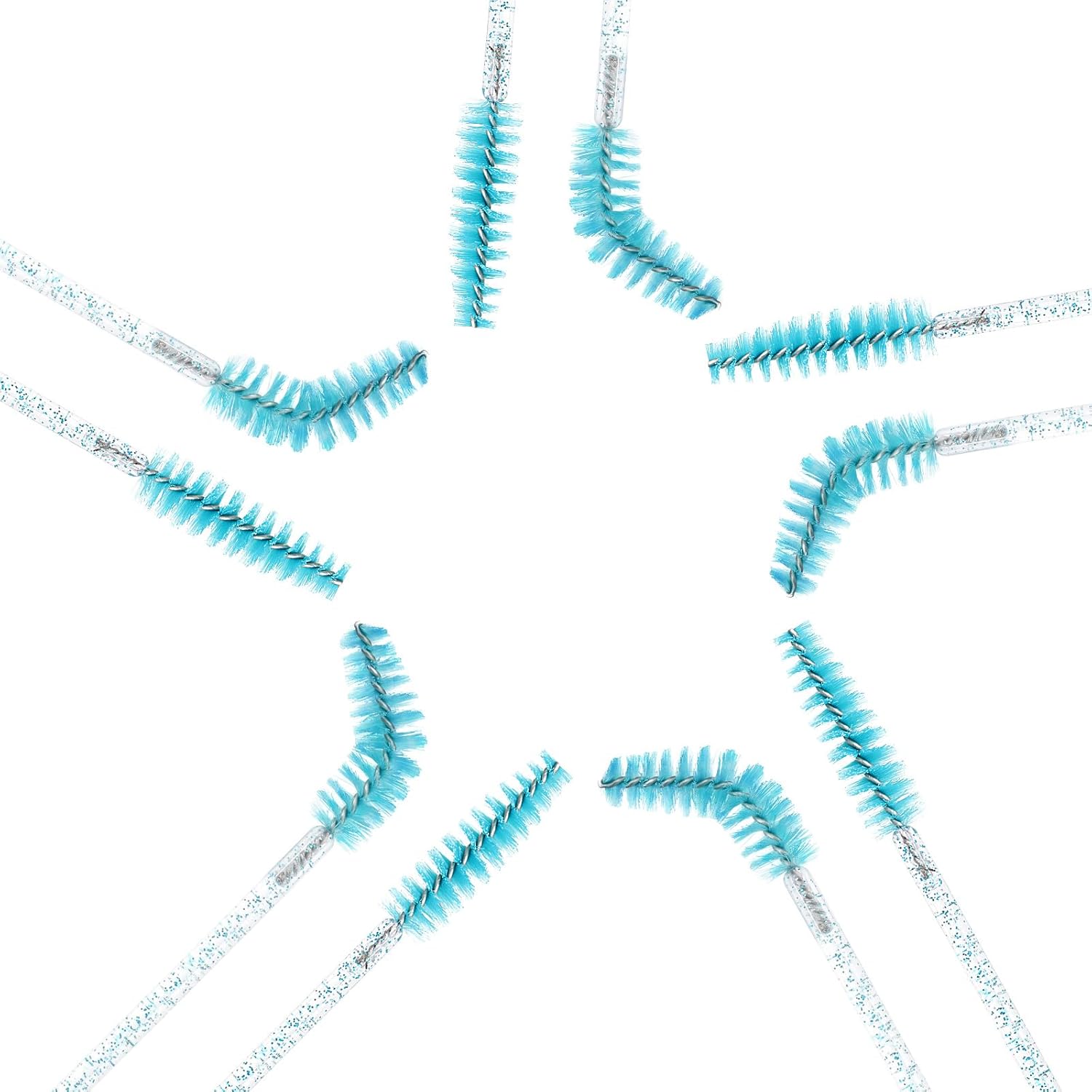 Tbestmax 500 Disposable Mascara Wands Eyelash Brush Blue Spoolies for Eyebrow Eye Lash Extension