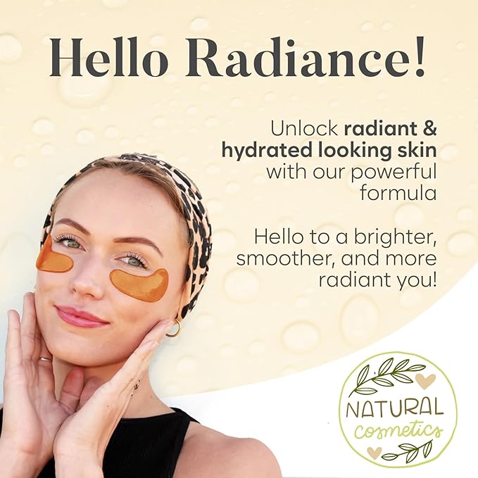 Vitamin C Under Eye Patches (30 Pairs), Under Eye Mask for Puffy Eyes, Appearance of Dark Circles, Smoothing & Hydration, Self Care & Skincare Gifts for Women, Patch Yeux