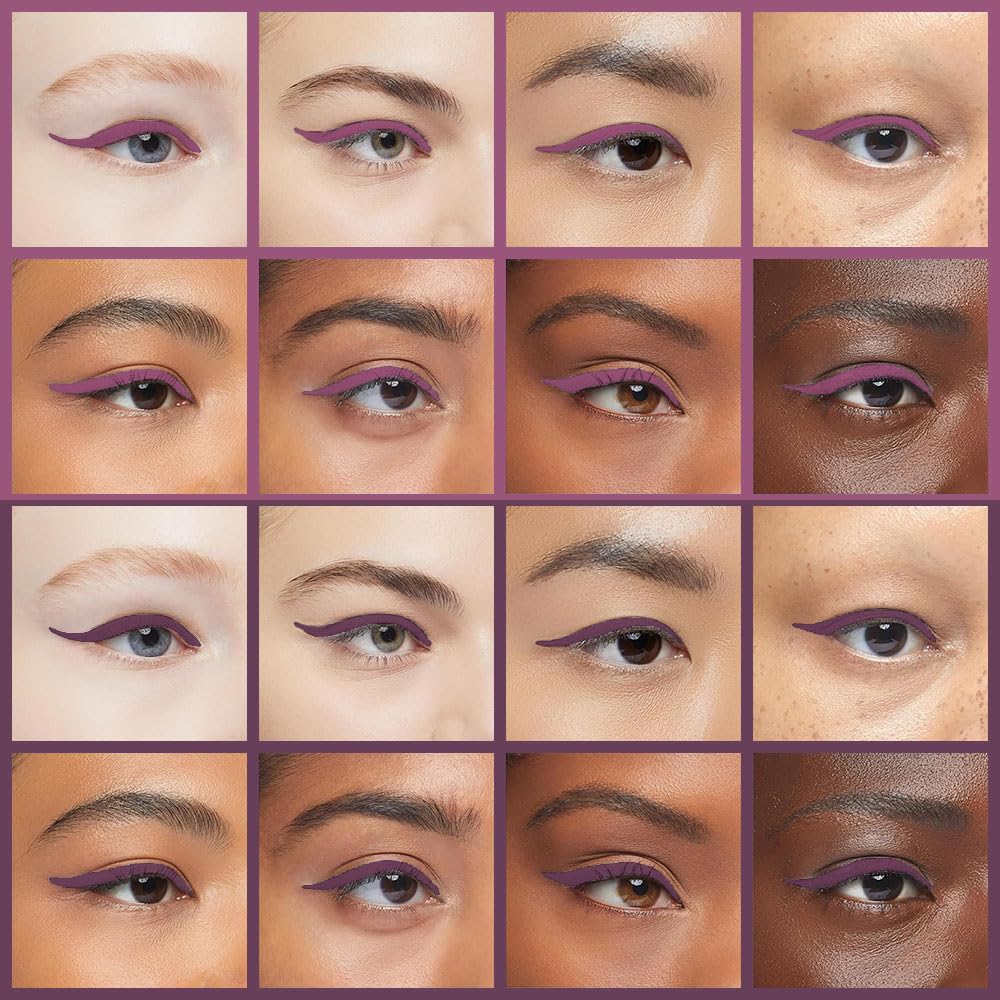 Kaely 2Pcs Light Dark Purple Angled Gel Eyeliner Pencil, Violet Lavender Plum Eyeliner for Older Women, Face Paint Eye Black Stick Waterproof Smudge Proof, Gothic Halloween Makeup