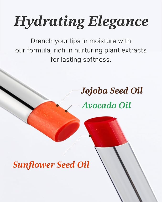 Glint Glow Lip Balm (Snowy Tulip, 0.1oz) - Moisturizing Stain Lipstick with Shine for Natural Lips, Tinted Treatment. Luxurious Korean Skin Care Makeup. Chapped, Dry, Cracked