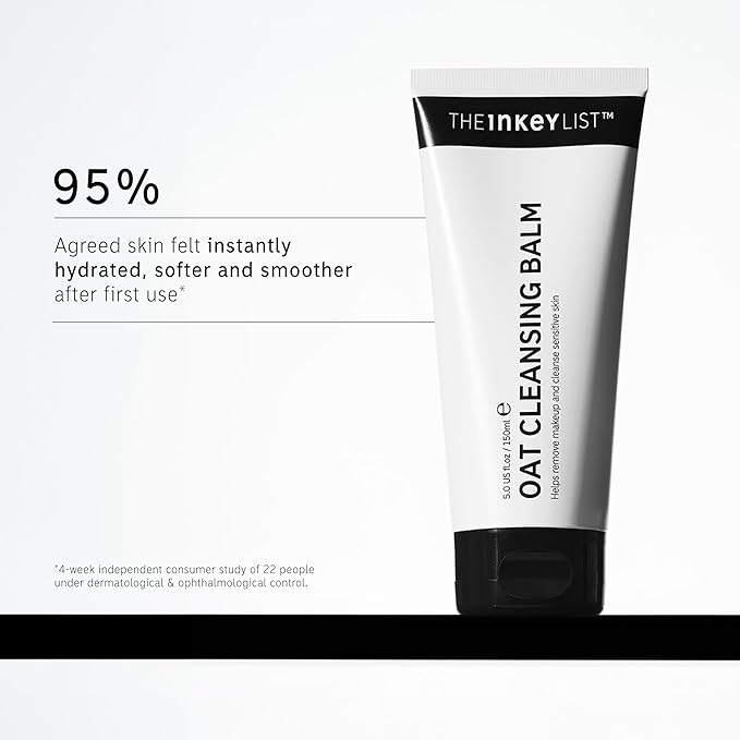 The INKEY List Oat Cleansing Balm 5 Fl Oz/150ml, Dissolves Makeup, Nourishing Skincare, Gentle Cleanser, Vegan Friendly, Suitable For All Skin Types