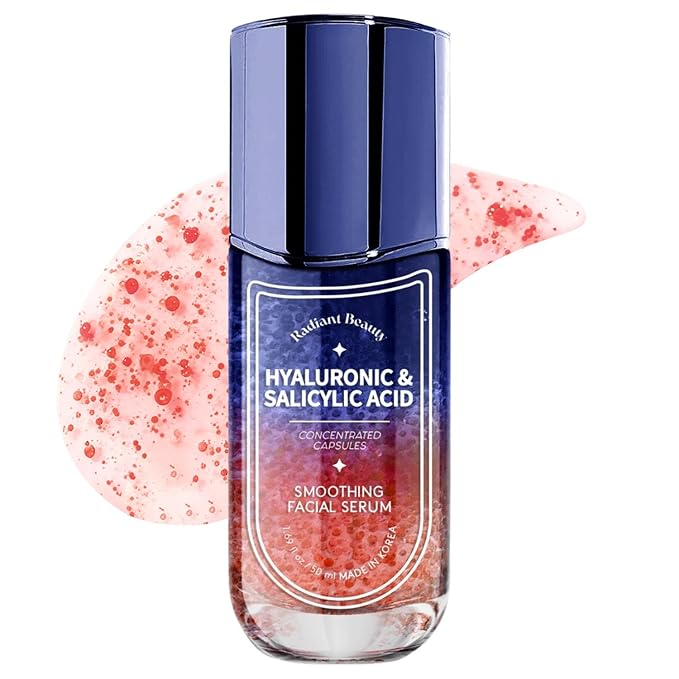 Hyaluronic Acid Facial Serum - Anti-Aging, Deep Hydration, Smooths & Cleanses - Salicylic Acid for Pore Cleansing - Dermatologist Tested, Korean Skin Care - 1.69 FL.OZ.