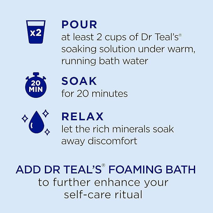 Dr Teal's Epsom Salt Soaking Solution, Soften & Nourish with Milk and Honey, 48 Oz