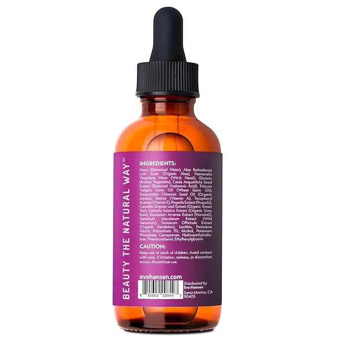 Eve Hansen Retinol Serum for Face 2% | (2oz) Facelift in a Bottle Wrinkle Filler Pore Minimizer Anti Aging Serum | Organic Retinol Anti Wrinkle Serum, Vitamin A Serum, Hyaluronic Acid