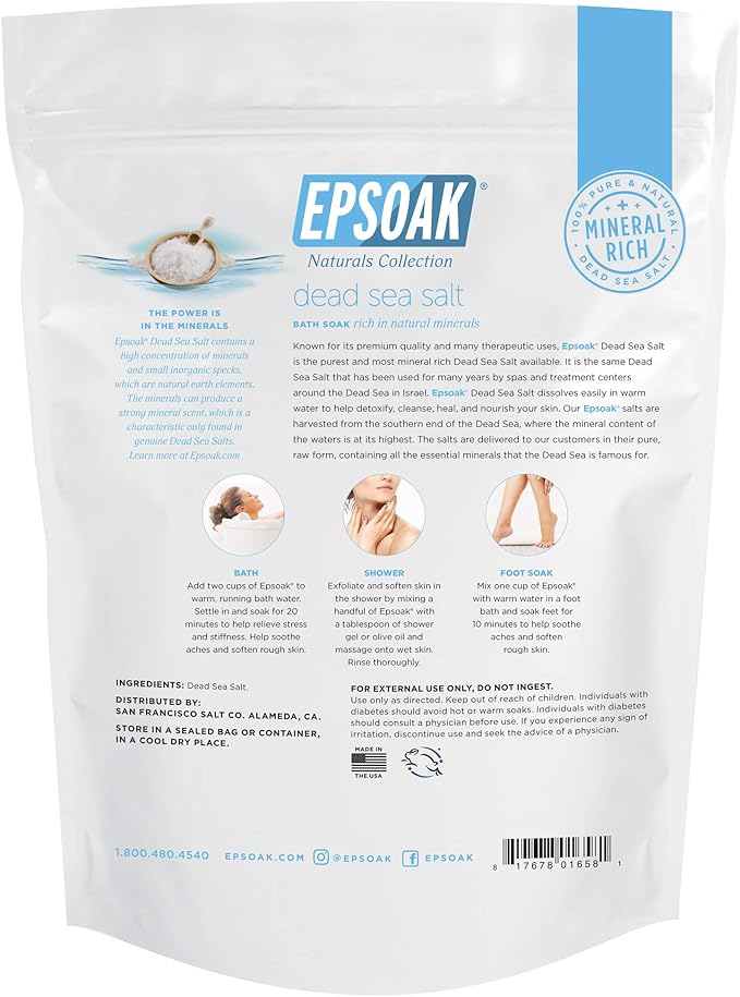 Epsoak Dead Sea Salt - 2 lb. Bag Coarse Grain
