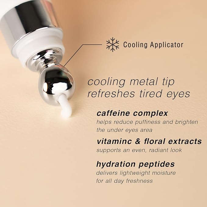 Epielle Brightening Eye Cream | Anti-Aging Serum for Dark Circles & Wrinkles | Cooling Applicator for Refreshing Application | Korean Skincare