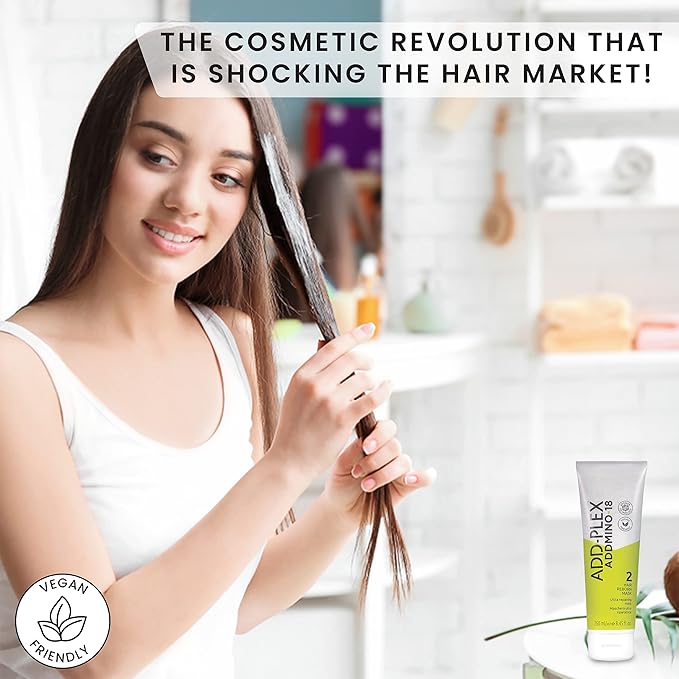 ADDMINO-18 Hair Mask - Reborn Hair Mask for Dry and Damaged Hair and Growth with 18 Amino Acids - Nourishing Hair Treatment - With Pear/Linseed Oil for Hair Care - 250ml/8.45 Fl Oz