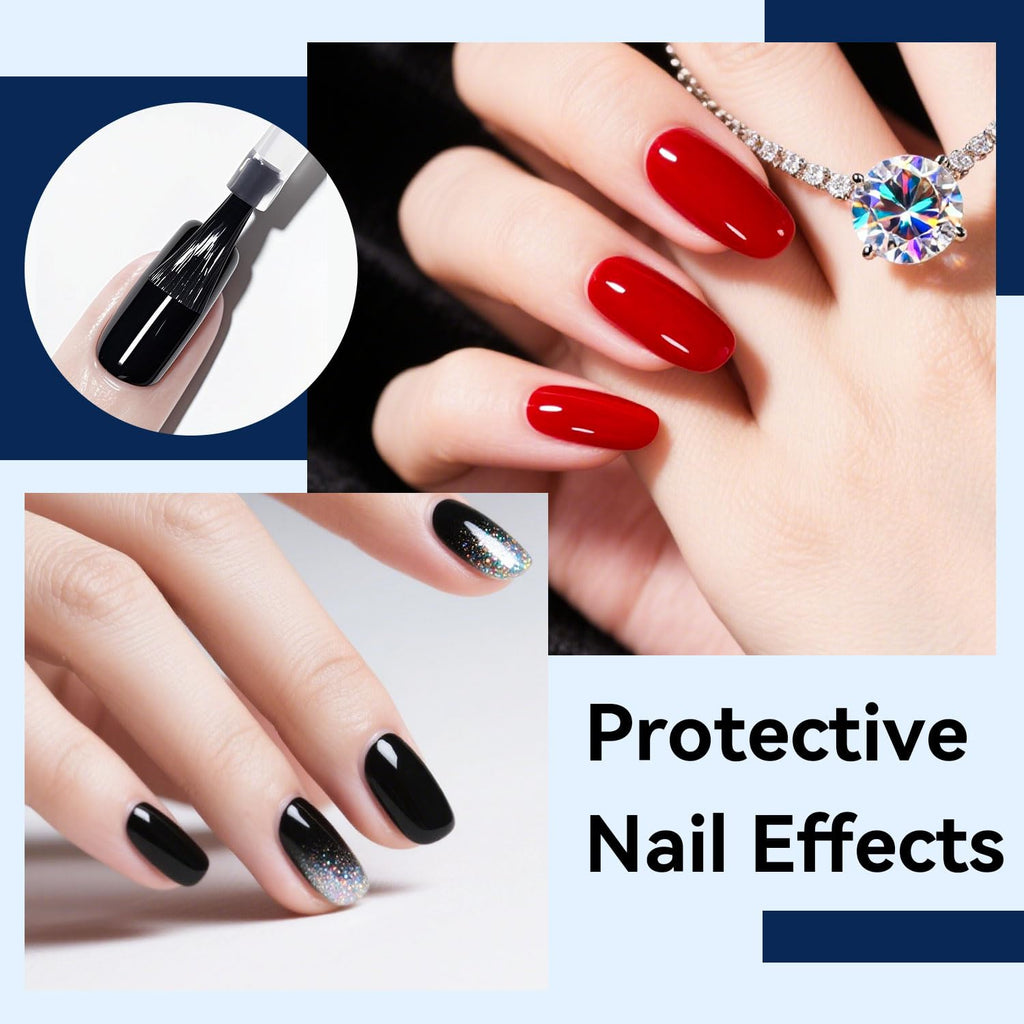 JODSONE 16.5ml Gel Top Coat No Wipe Clear Glossy Shine Finish Long Lasting No Soak Off Nail and Need U V Lamp Cured for Salon DIY Nail Art Design