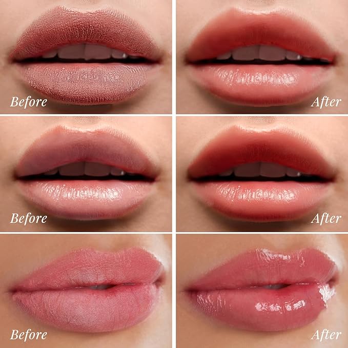 Lip Scrub & Lip Mask - Overnight Treatment Lip Care Kits with 2 Lip Exfoliator & 2 Sleeping Lip Balm, Intense Hydration Lip Set for Dry Chapped Cracked Lips, Exfoliate & Moisturize (4 Pack)