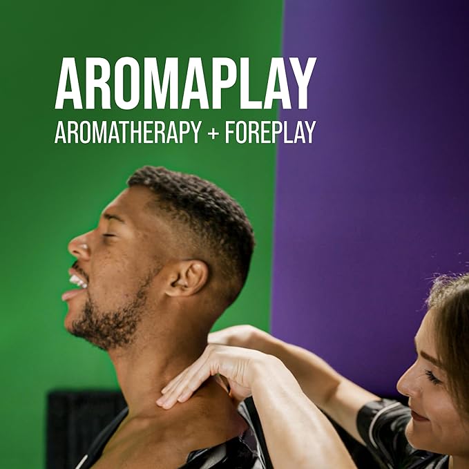 #Lube Life Aromaplay Lavender and Vanilla Massage Oil, Aphrodisiac, Essential Oil for a Relaxing Full Body Aromatherapy Massage, 8 Fl Oz