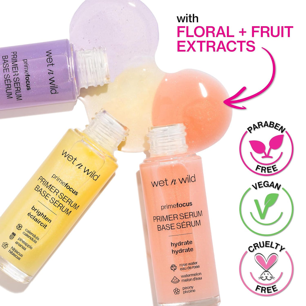 wet n wild Prime Focus Facial Serum Primer Makeup Extending, Hydrating Face Skin Care Product, Reduces Fine Lines And Wrinkles, For Repairing Dry Skin, Retinol Alternative