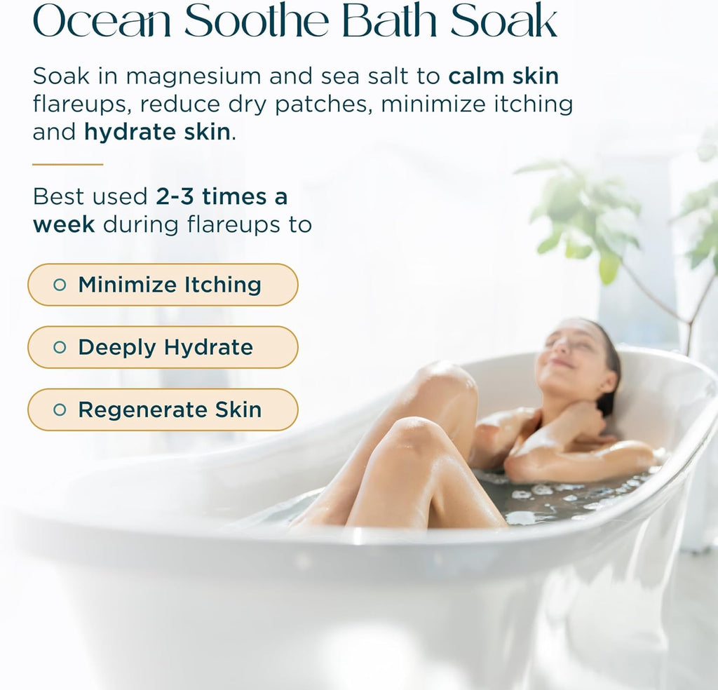 Ocean Soothe Flare Relief Bath Soak with Highly Concentrated Pure Magnesium Salts and Lavender Oil to Help Relieve Problematic and Dry Skin, Safe for Sensitive Skin, 500mL