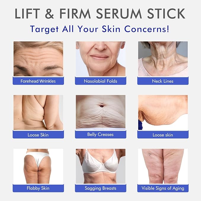 2025 Advanced Retinol Firming Serum Stick, Retinol Face Stick, 3-in-1 Smooth,Tighten and Firm Face,Neck & Jawline, Reduces Wrinkles,Nourishing Anti Aging Repair Cream for All Skin Types 2.02 OZ