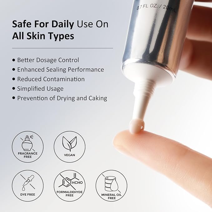 Caffeine Eye Cream for Dark Circles, Puffiness & Puffy Bags - Under Eye Serum with Caffeine, Niacinamide, Hyaluronic Acid, Vitamin E & Peptides, 0.7 Fl Oz (Pack of 2)