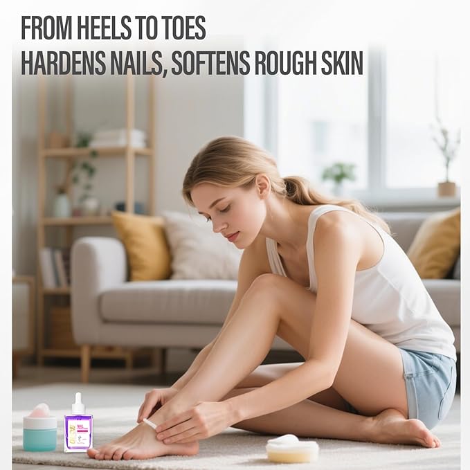 CHUCHU Nail Strengthener - Lavender Scent Nail Repair Growth Moisturizing Treatment - Natural Jojoba Vitamin B & E Cuticle Oil for Dry Cracked Nails