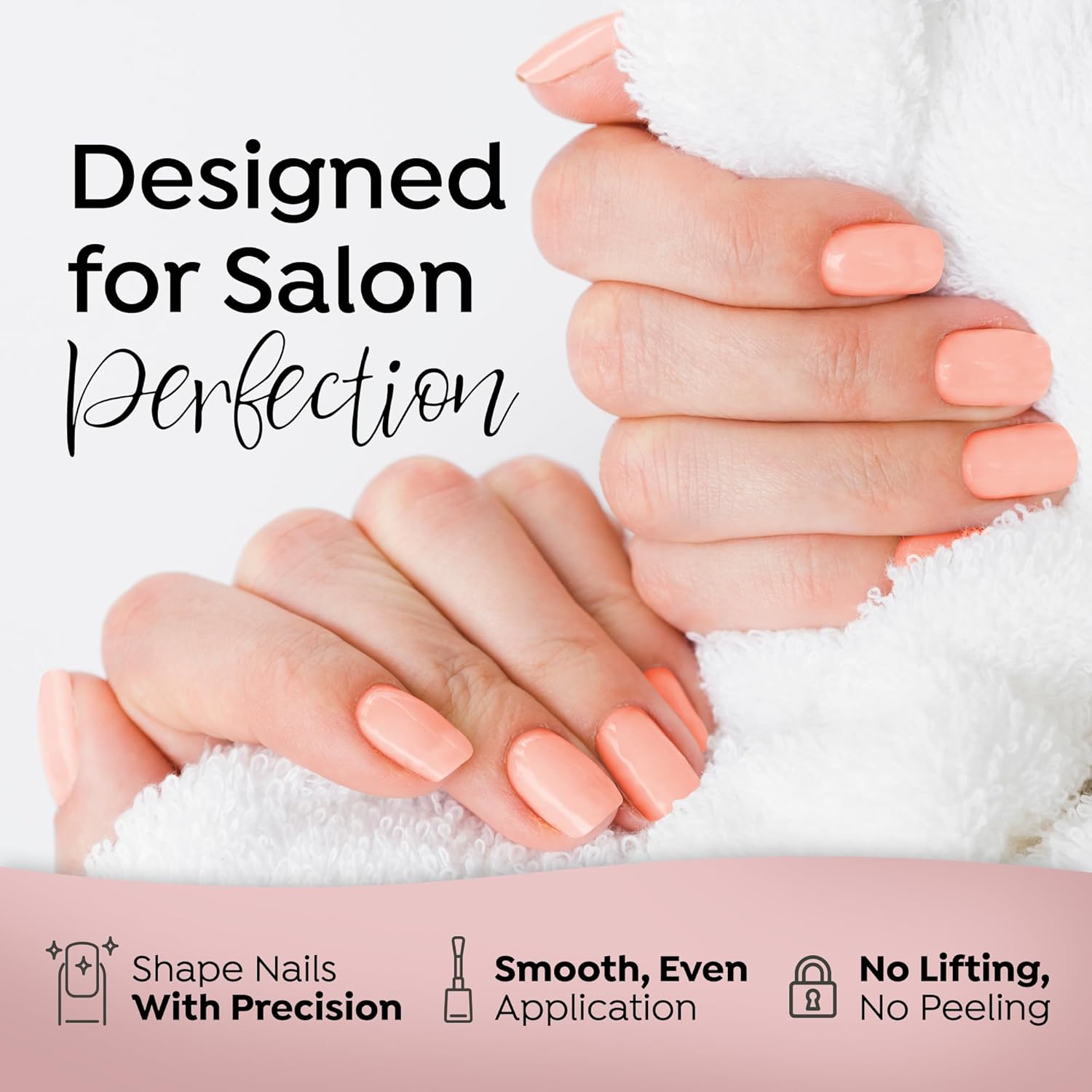 Tones Pro Acrylic Nail Powder, New Pink (Fresh Peach-Toned Pink), (1.5 Fl Oz) - Long-Lasting & Non-Yellowing Polymer for Salon Quality Nail Extensions & 3D Art