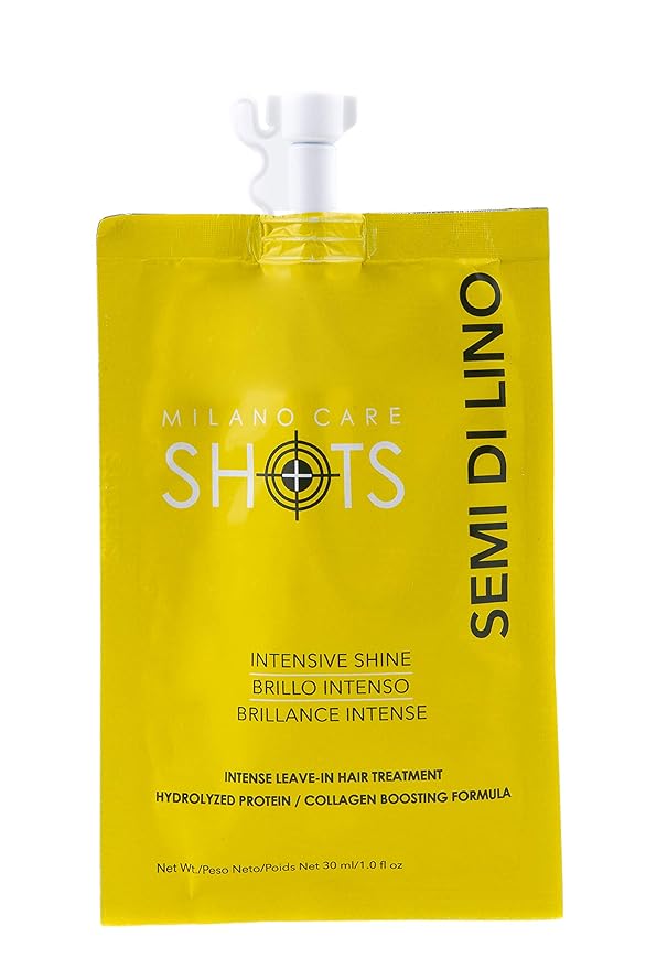 Shots – Intensive Shine Keratin Mask – Nourishing Collagen Hair Treatment with Biotin – Hydrating Deep Conditioner for Dry or Damaged Hair – Leave-In Protein Mask, 2x1 fl oz Packet