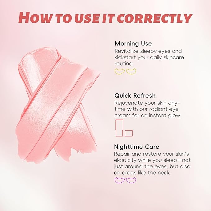 Peunitory Eye Balm, Under Eye Cream Brightener Balm Stick For Wrinkles Dark Circle Treatment Moisturizing Relief Skin Elasticity 0.32oz/9g